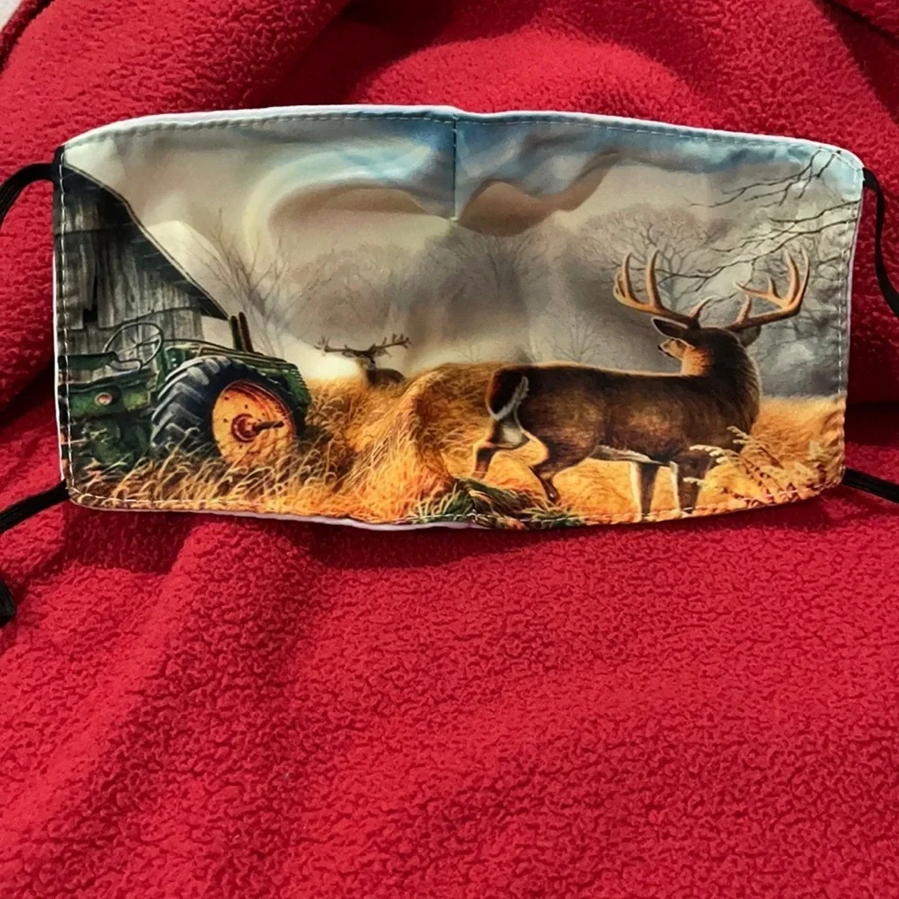 6/$20 New wildlife scene face mask